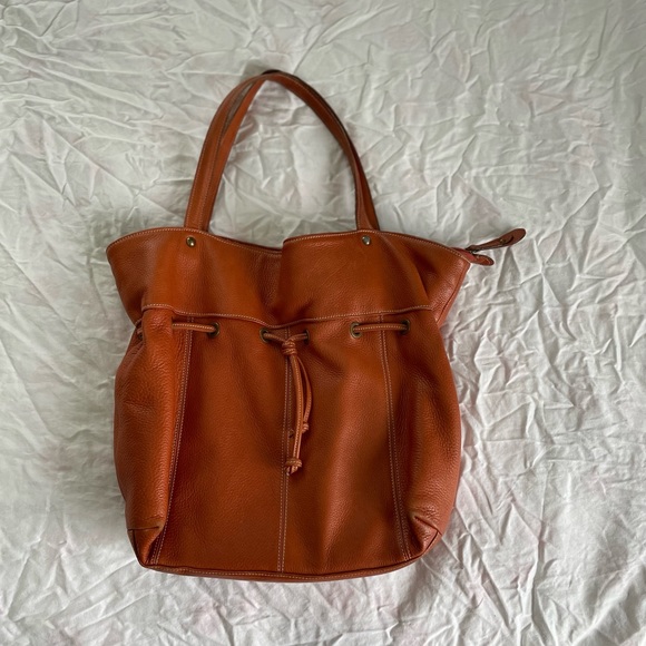 Scarpa pebbled leather burnt orange bag - Picture 9 of 9